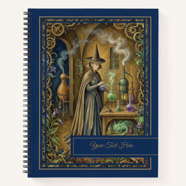 Venom and Vine Dark Alchemy Witchcraft Grimoire Notebook (Front)