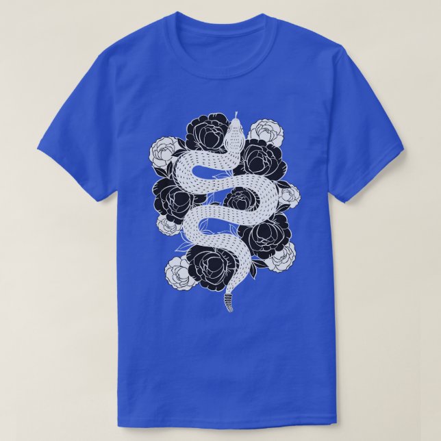 Venom Animal Gifts Rose Snake T-Shirt (Design Front)