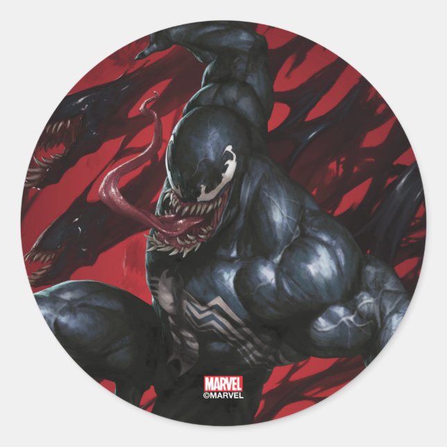 Venom Flow of Tendrils Classic Round Sticker (Front)