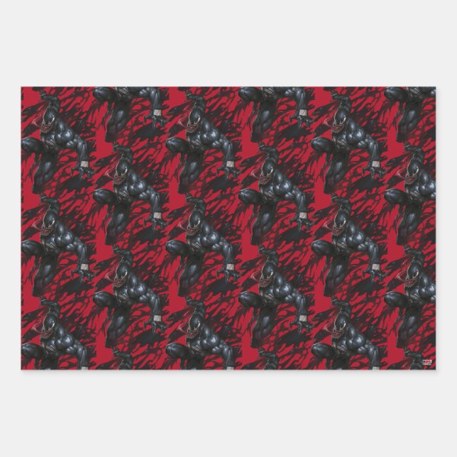 Venom Flow of Tendrils Wrapping Paper Sheet (Front)