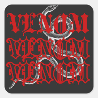 Venom is the snake's weapon  square sticker