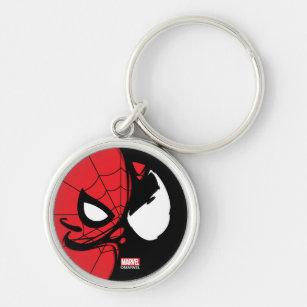 Venomized Spider-Man Logo Keychain