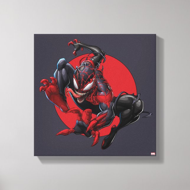 Venomized Spider-Man Miles Morales Canvas Print (Front)