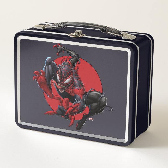Venomized Spider-Man Miles Morales Metal Lunch Box (Front)