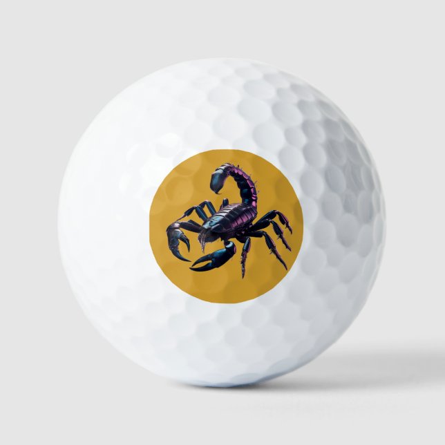 Venomous Black Scorpion Golf Balls (Front)