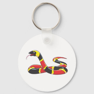 Venomous Eastern Coral Snake Keychain