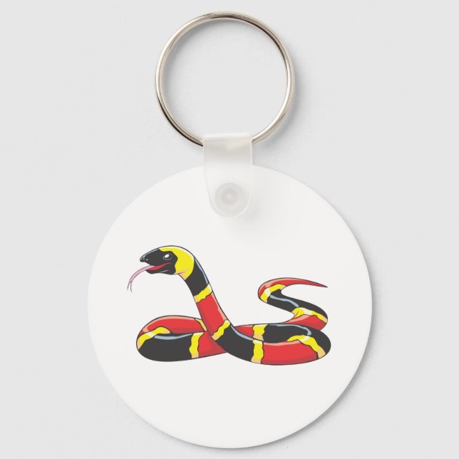 Venomous Eastern Coral Snake Keychain (Front)