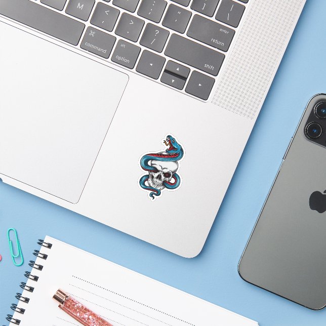 Venomous Embrace Snake and Skull (Laptop w/ iPhone)