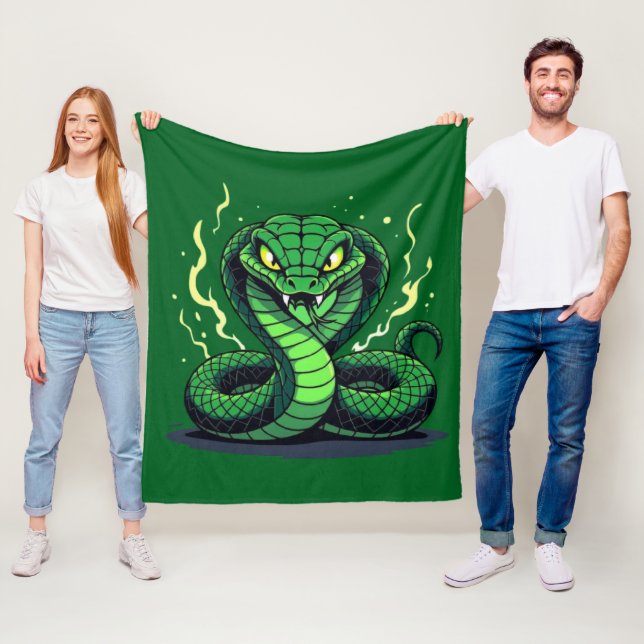 Venomous Snake – Danger and Precision Fleece Blanket (In Situ)