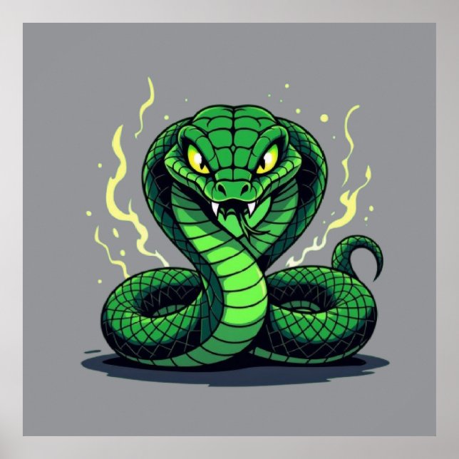 Venomous Snake – Danger and Precision Poster (Front)