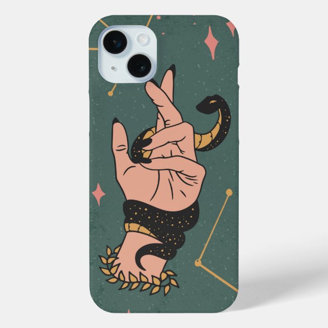 Venomous Touch: Snake Hand Design Case (Back)