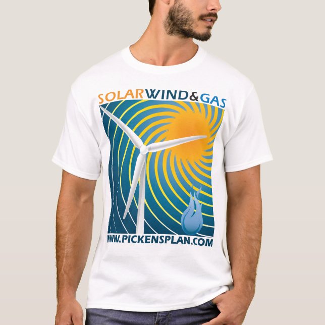 Vent solaire et gaz - le T-shirt des hommes (Devant)