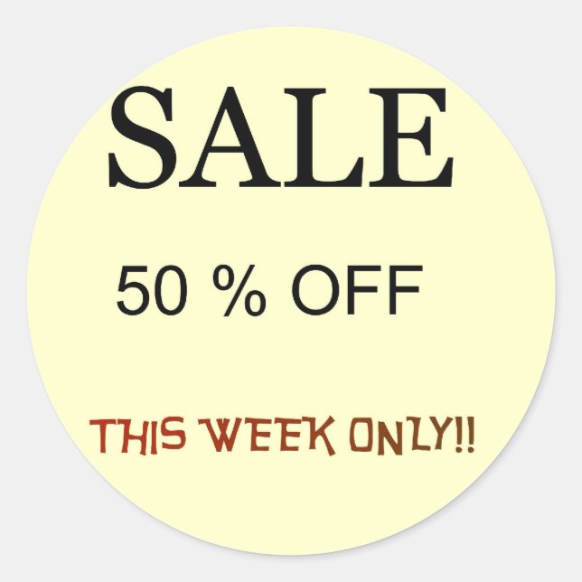Vente 50%0ff > Stickers Vente (Devant)