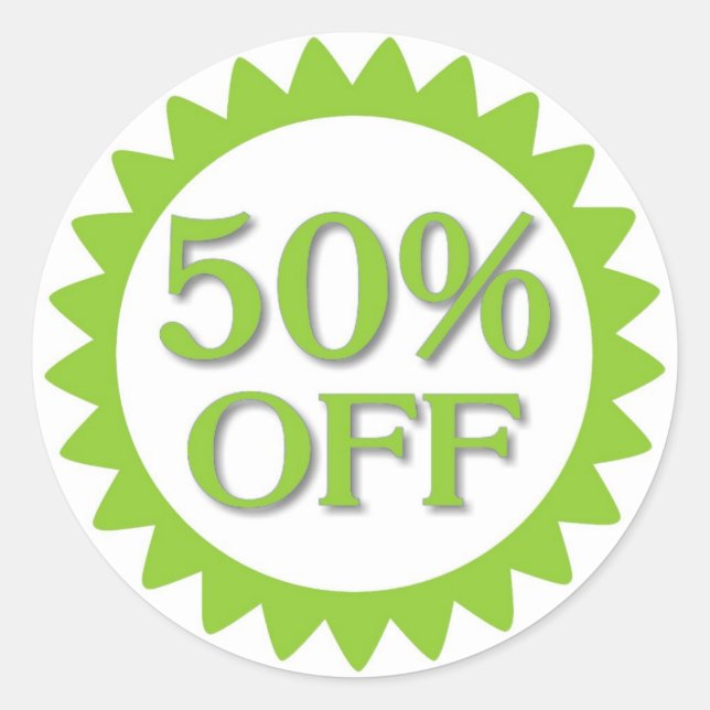 Vente 50 % de stickers cercle vert (Devant)