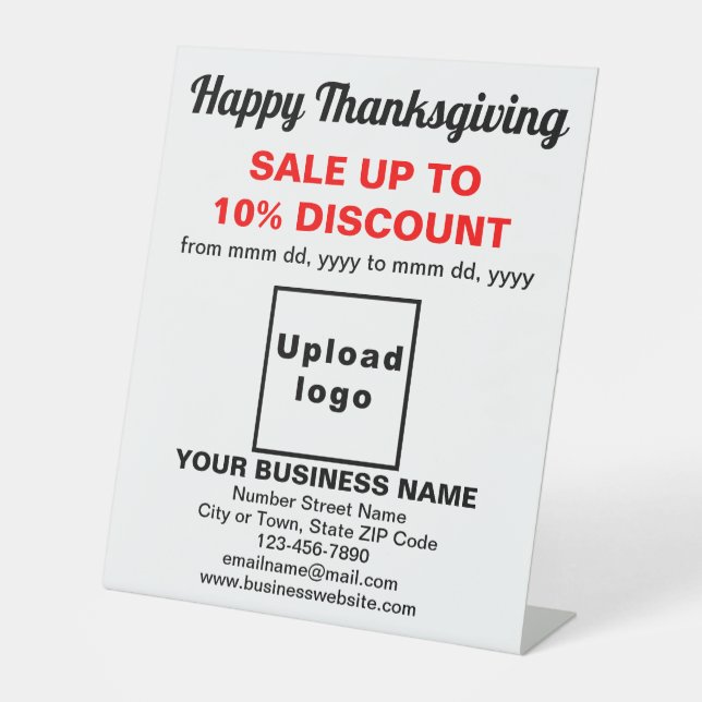 Vente d'action de grâces sur panneau Pedestal blan (Recto)