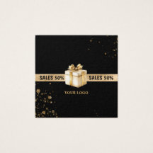 Vente de carte cadeau 50% parties scintillant d'or