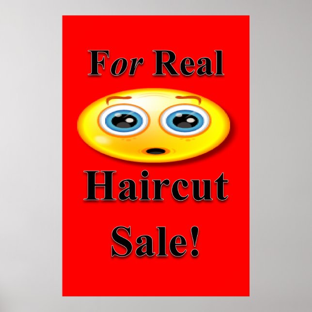 Vente de coiffure réelle affiche du salon de beaut (Devant)