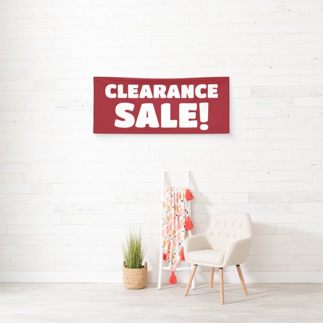 Vente de décharge ! Bannière rouge (En situation)