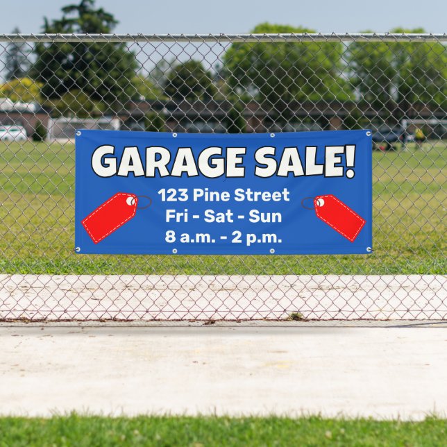 VENTE DE GARAGE SUR MESURE ! Banderole (En situation)