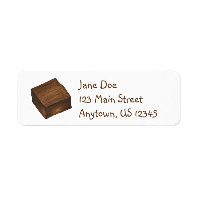 Vente de gâteaux au chocolat Brownie Étiquettes de (Devant)
