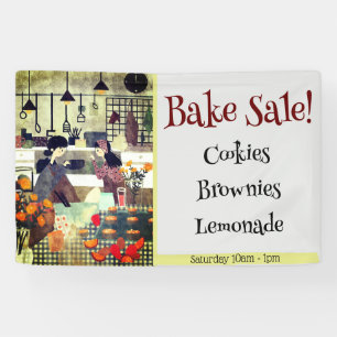 Vente de gâteaux ! Bannière Modèle d'illustration