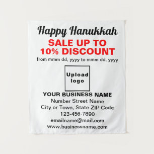 Vente de Hanukkah Entreprise sur Tapisserie Blanch