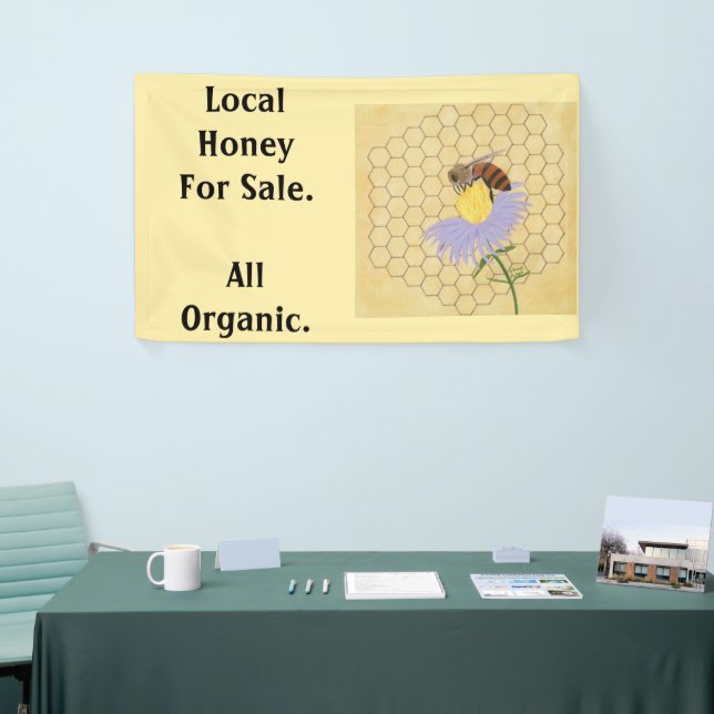 Vente de miel local Bannière abeille (Salon professionnel)