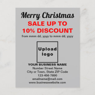 Vente de Noël d'affaires sur le prospectus gris