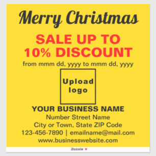 Vente de Noël d'affaires sur Sticker en Vinyl Jaun