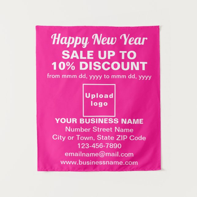Vente de Nouvel An sur Tapisserie rose (Devant)