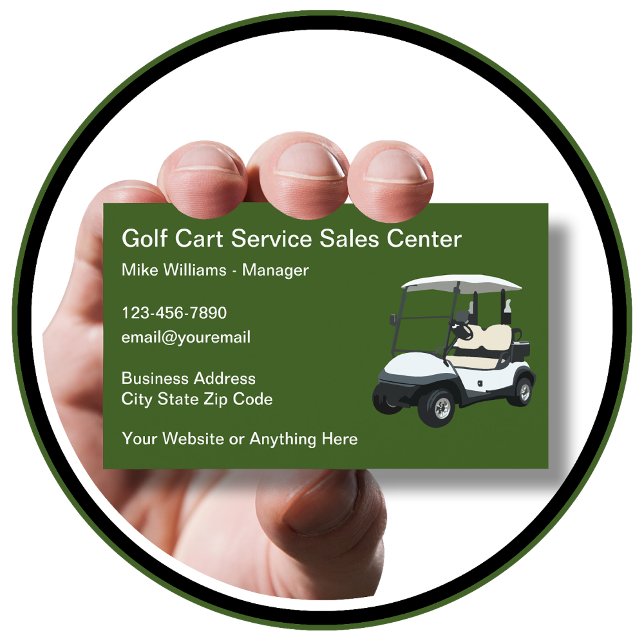Vente De Voitures De Golf Et Cartes de visite De S (Créateur téléchargé)
