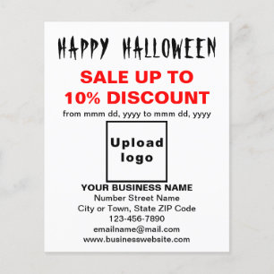 Vente d'Halloween d'affaires sur prospectus blanc