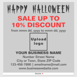 Vente d'Halloween d'affaires sur Sticker en Vinyle