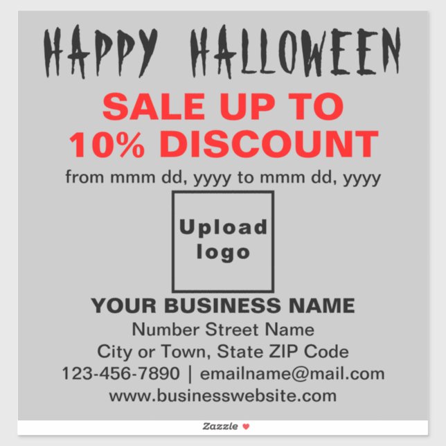 Vente d'Halloween d'affaires sur Sticker en Vinyle (Feuille)