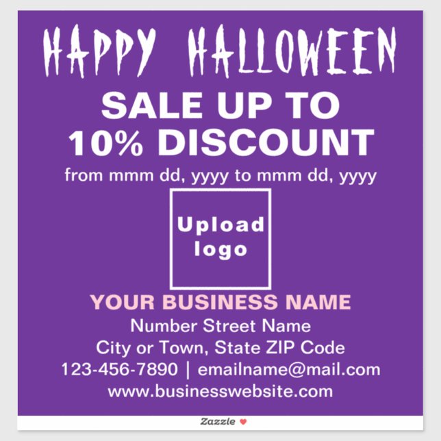 Vente d'Halloween d'affaires sur Stickers de Vinyl (Feuille)