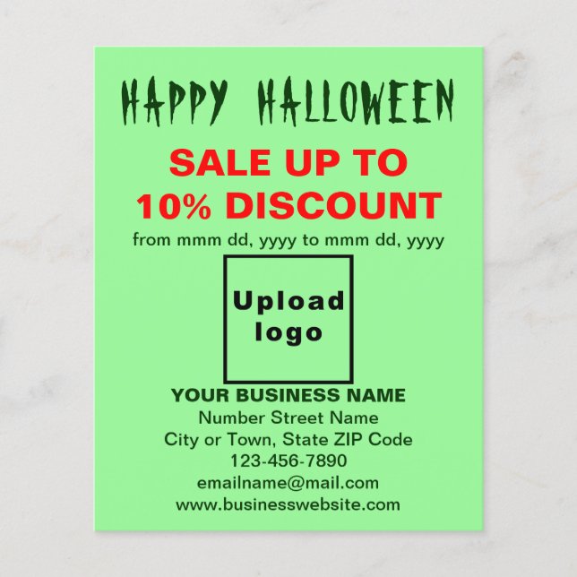 Vente d'Halloween d'affaires sur un prospectus ver (Devant)