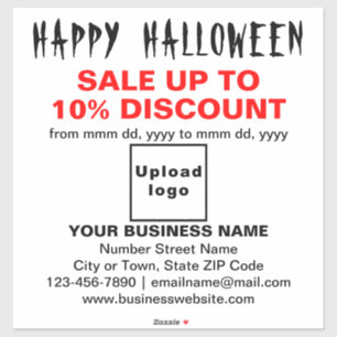 Vente d'Halloween Entreprise Autocollant en Vinyle