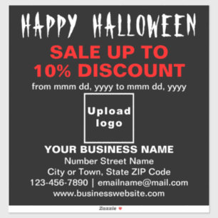 Vente d'Halloween Entreprise Autocollant Vinyle No