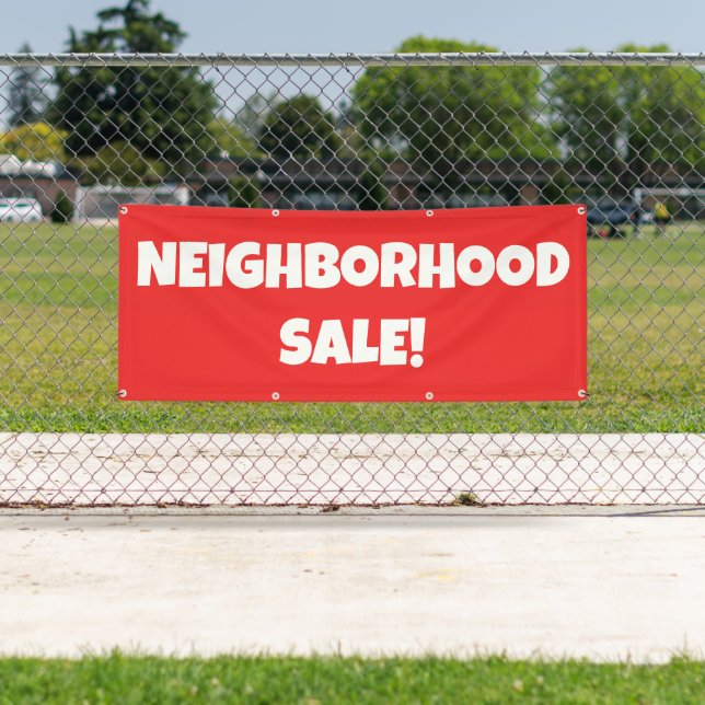VENTE DU QUARTIER ! Banderole (En situation)