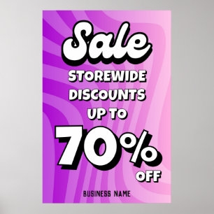 Vente en gros signe avec nom commercial, affiche d