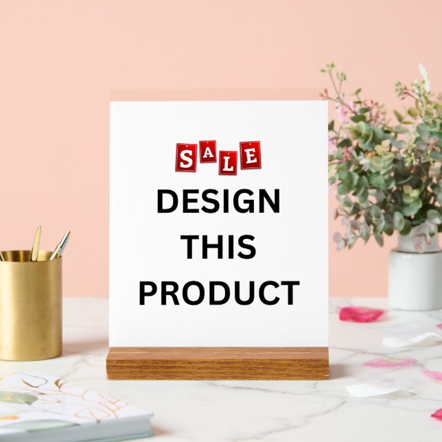 VENTE ! Enseigne en acrylique 8 " x 10" - avec sup (Mariage)