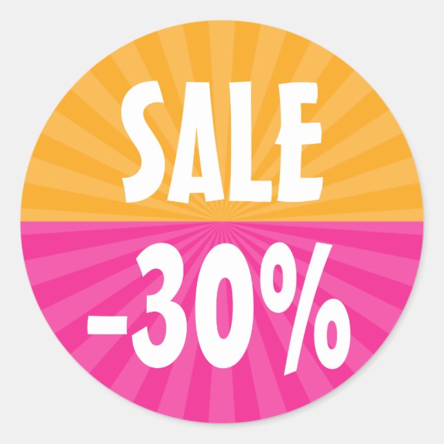 Vente / étiquette de remise (Devant)