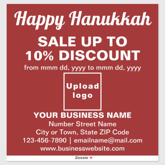 Vente Hanoukka d'affaires sur Sticker en Vinyl Rou (Feuille)