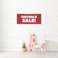 Vente sur Trottoir ! Bannière Rouge