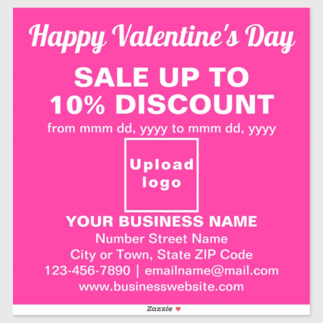 Vente Valentine sur Sticker Vinyl Rose (Feuille)