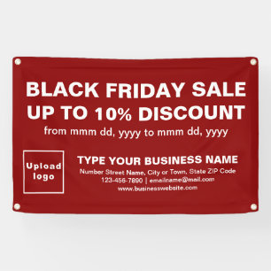 Vente Vendredi Noir sur bannière Rectangle Rouge