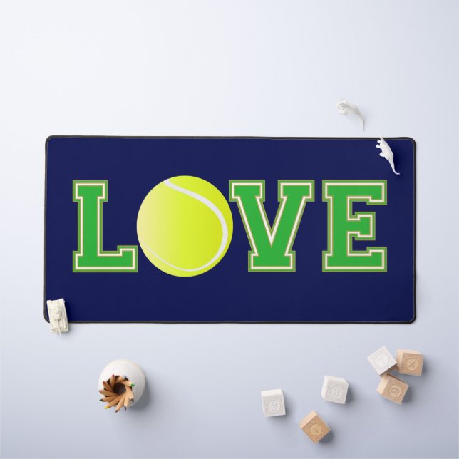 Ventilateur de tennis, Love Tennis Typographie (Tableau pour enfants)