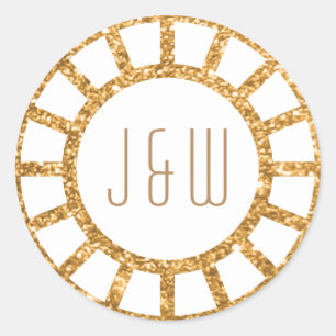 Ventilateur Gold Art Déco Gatsby Monogram Sticker