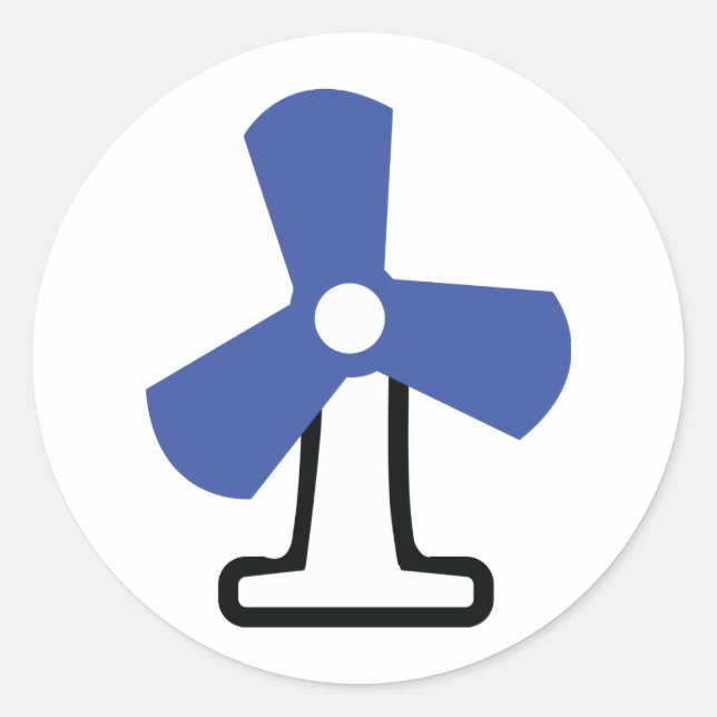 ventilator icon classic round sticker (Front)