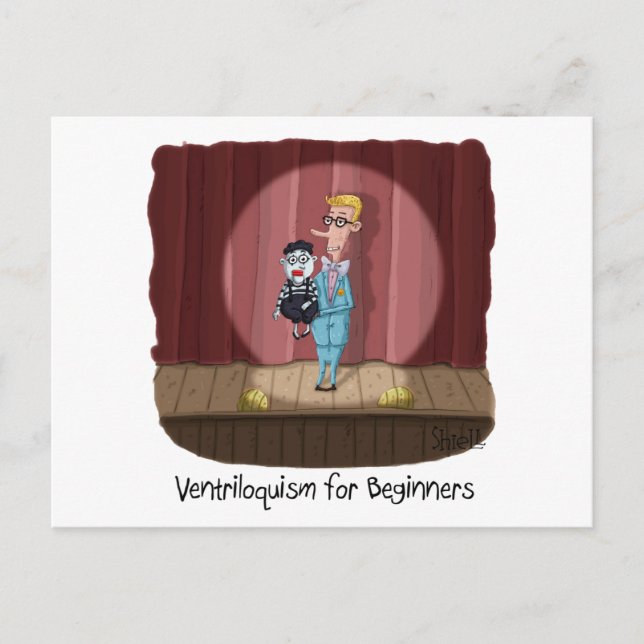 Ventriloquism for Beginners  Postcard (Front)